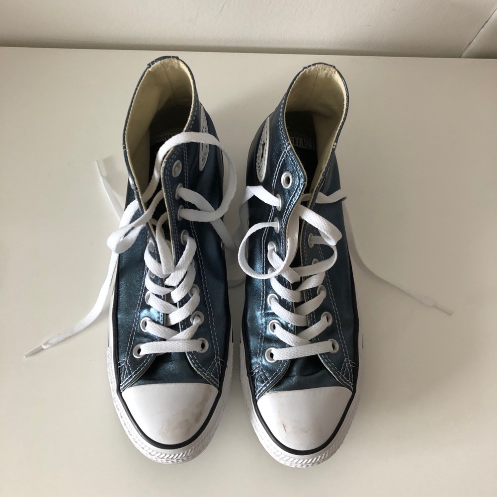 Metallic Blue Converse